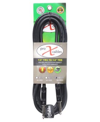 XC-TRS10 10 Feet 1/4 Inch TRS-M to 1/4 Inch TRS-M Balanced Audio Cable