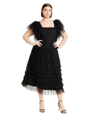 Women's Averi Tulle Midi Skirt