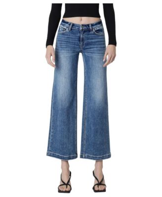 Women's Cherish Mid-Rise Ankle Wide-Leg Jeans