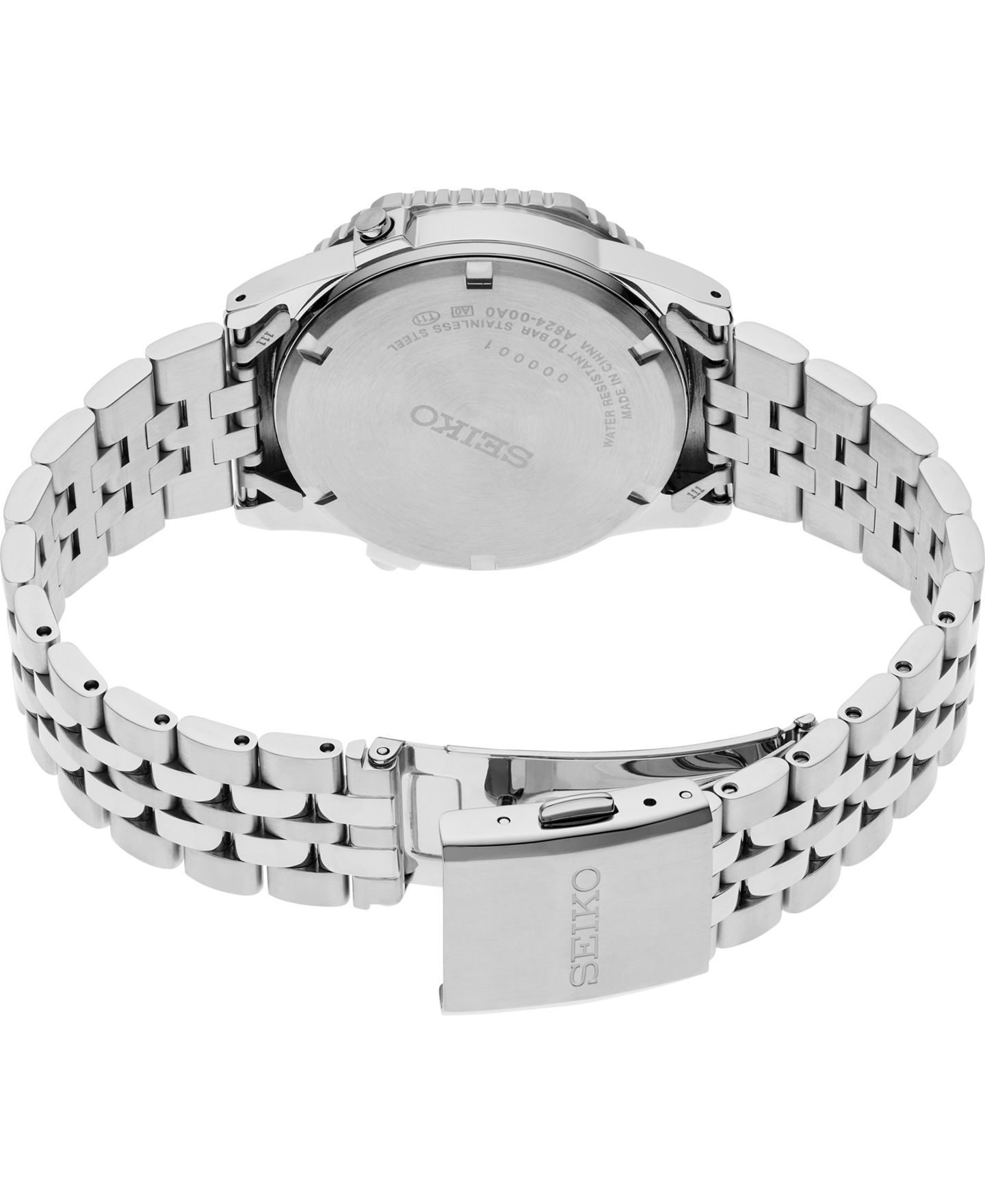 Мужские часы Seiko Essentials Silver-Tone Stainless Steel Bracelet Watch 37mm — фото 3