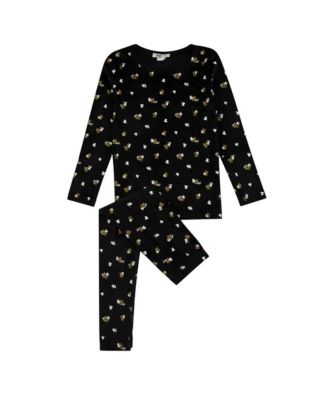 Boys' 4-18 Velour Teddy Printed 2-Piece Loungewear Set
