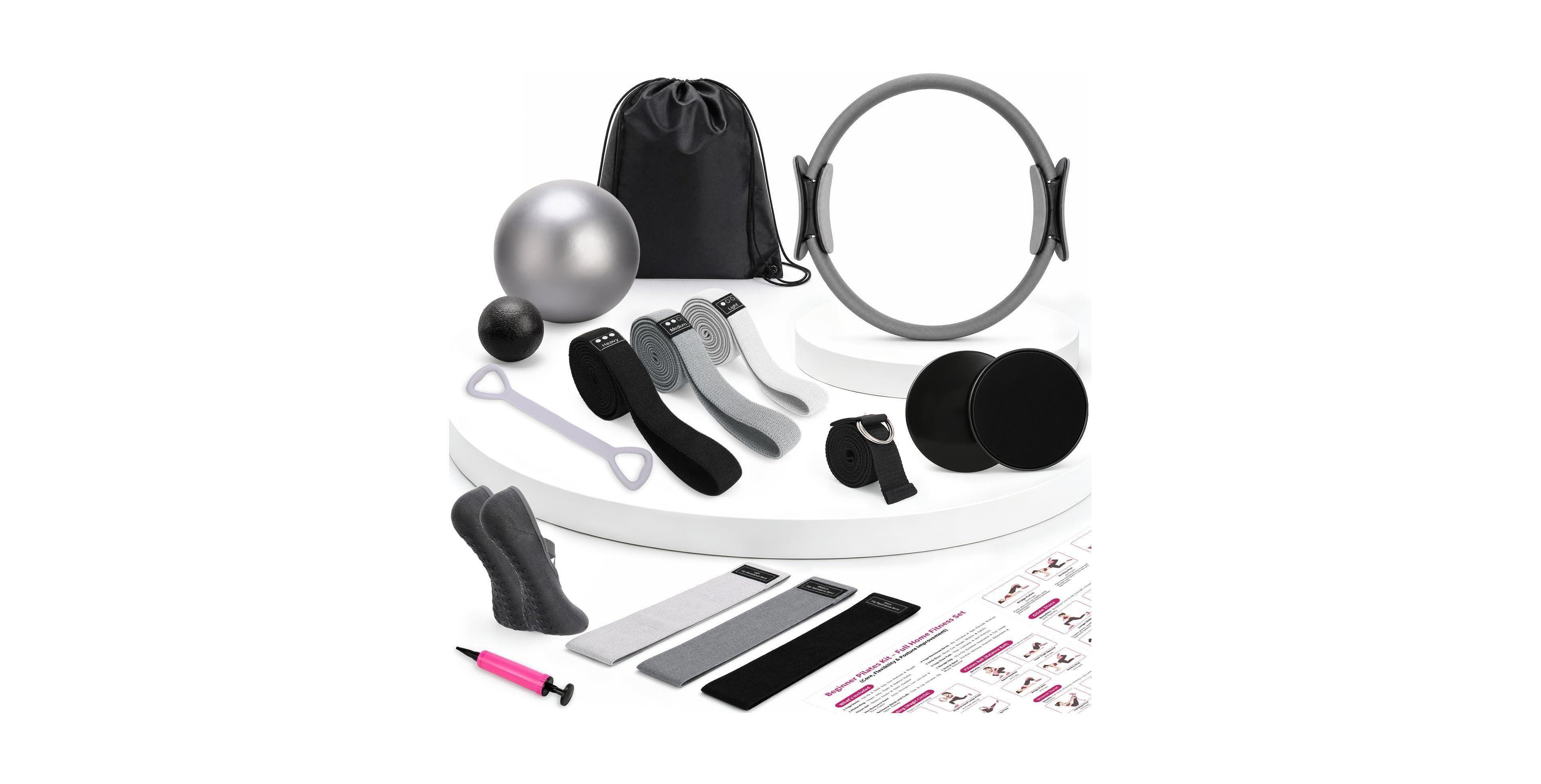 Sportneer Home Workout Pilates Kit For Beginner Intermediate Users With Storage Bag