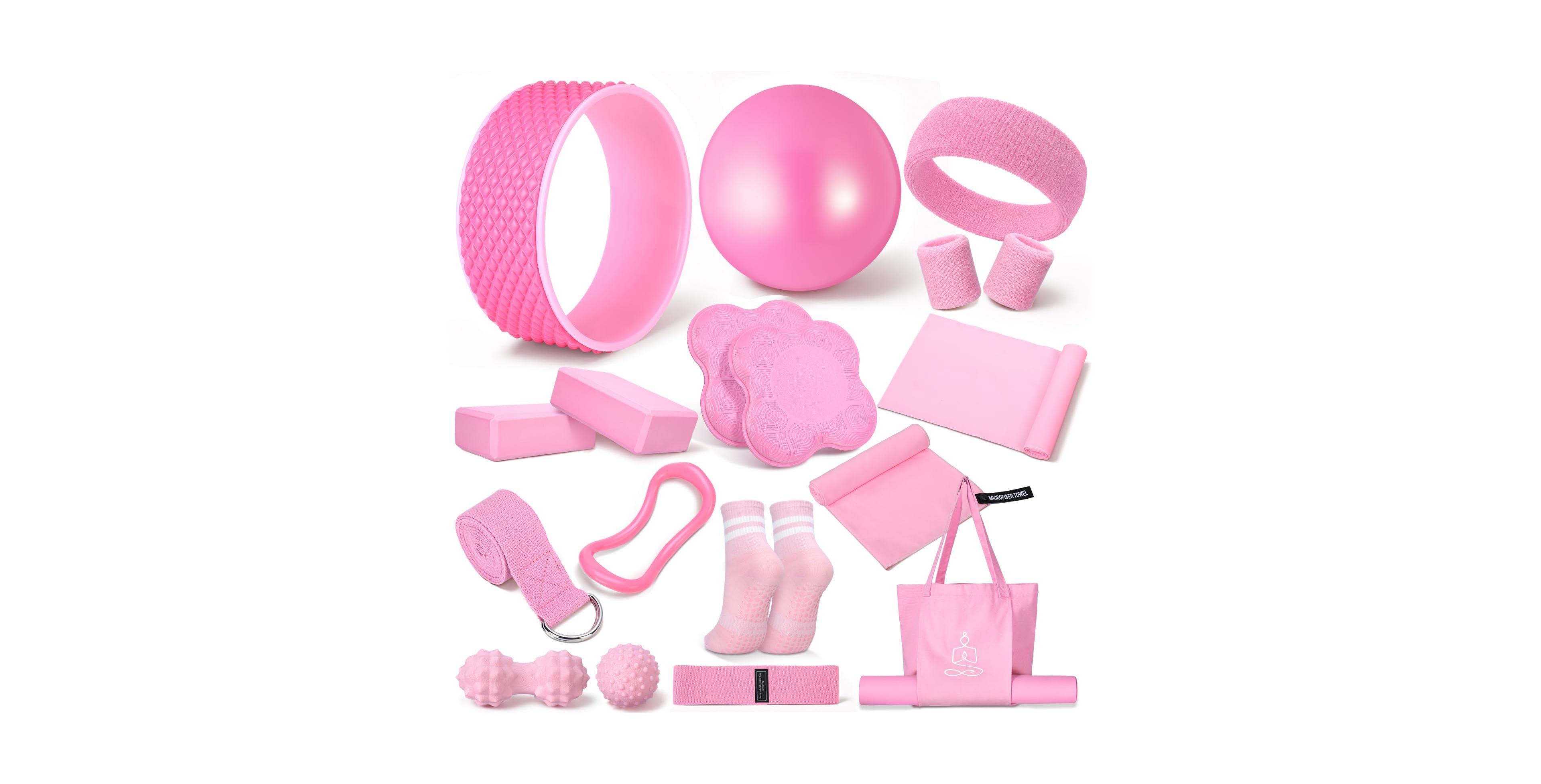 Sportneer 17 Piece Yoga Starter Kit Pilates Equipment Set for Women