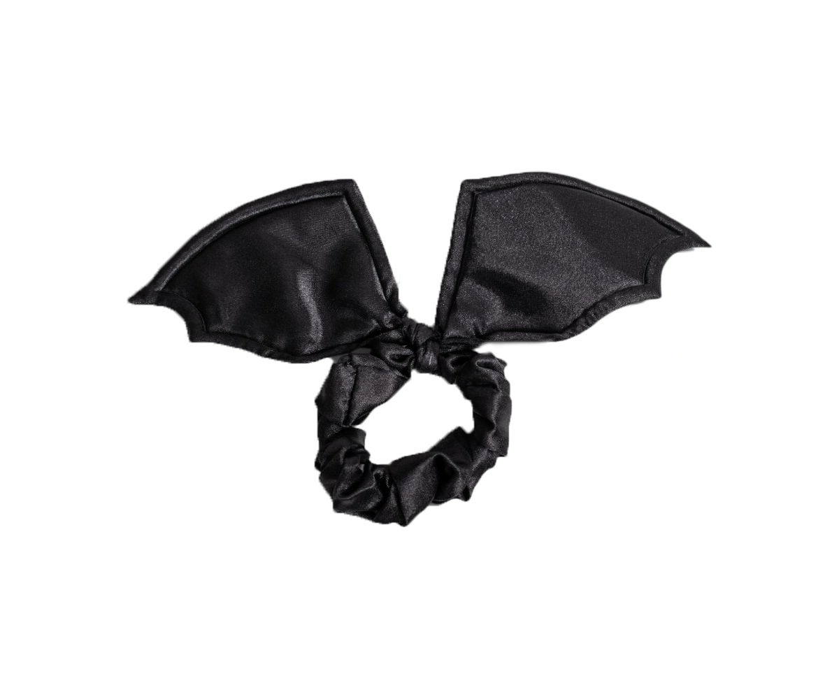 Headbands of Hope Bat Wing Scrunchie - Black.