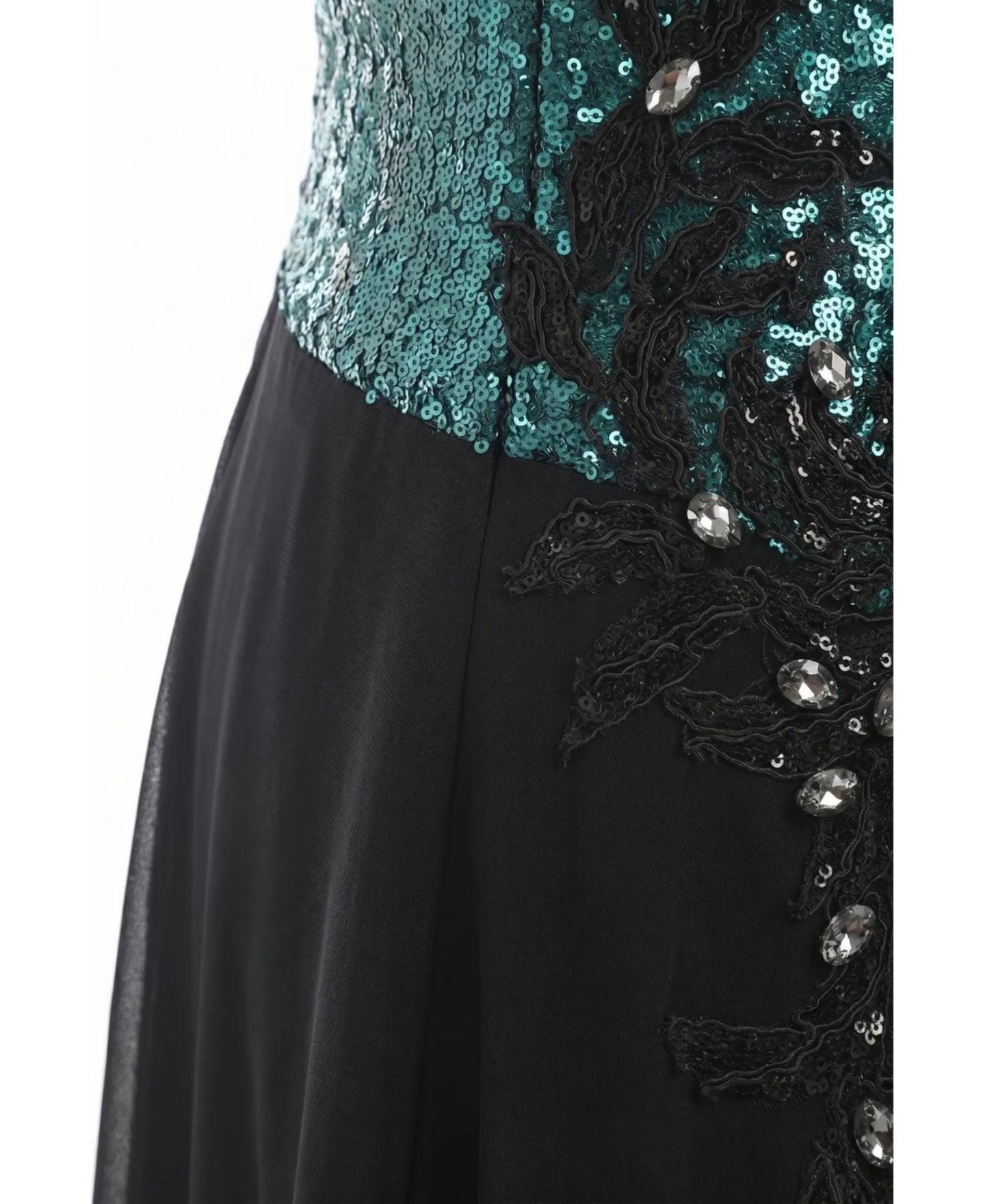 Женское платье Luna Fashion House Greta Floor-Length Sequin Floral-Applique Gown — фото 4