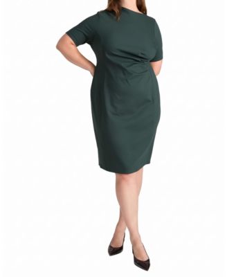 Plus Size Penny Tailored Ponte Boatneck Dress