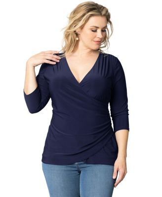 Plus Size Femme Fatale Faux Wrap Top