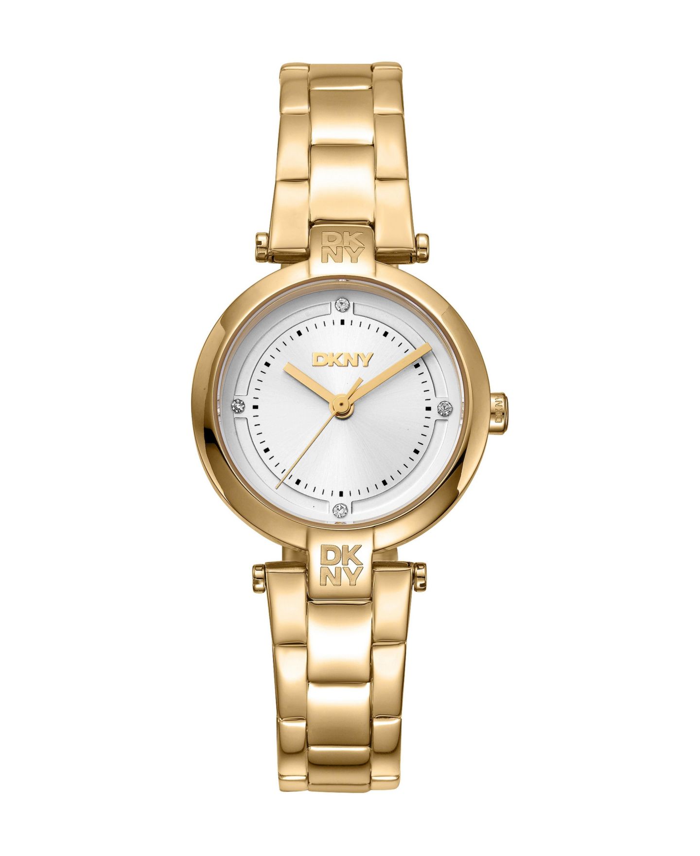 Женские часы DKNY Quartz Analog Gold Stainless Steel Bracelet Watch, 28mm, цвет: Золотой — фото 1