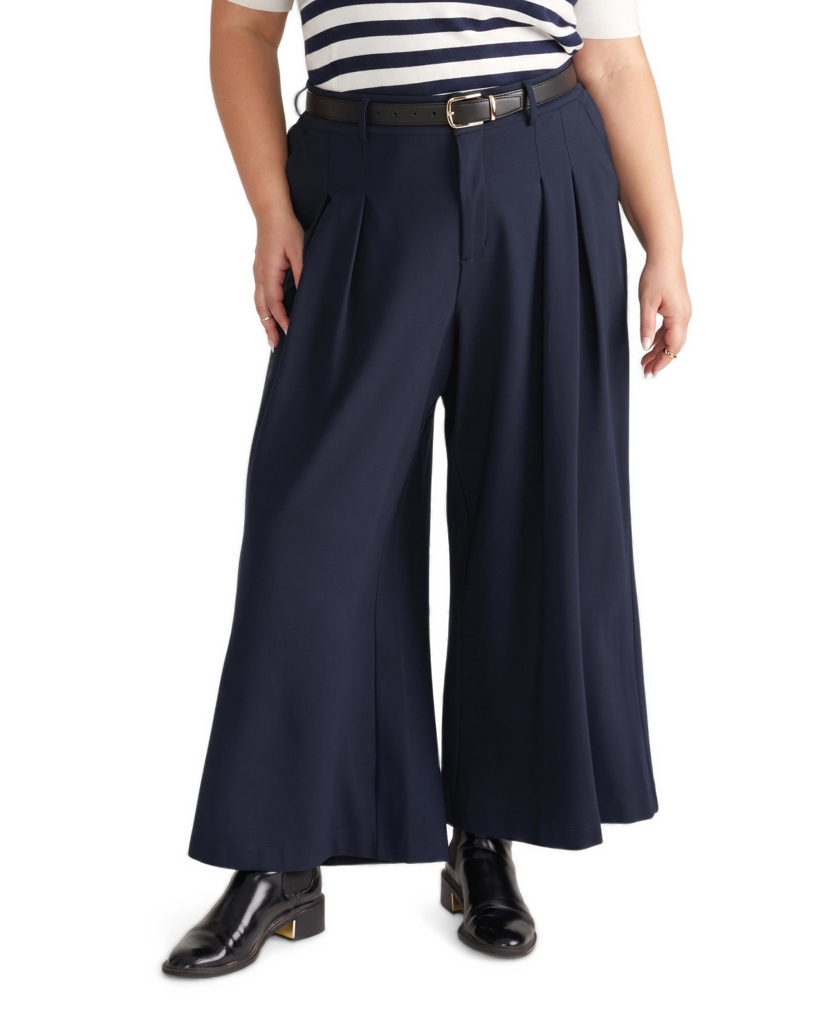 Universal Standard Women's Plus Size Palais Wide Leg Ponte Pants - Navy