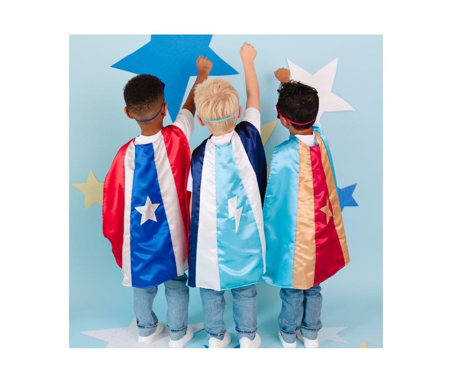 Комплекты Sweet Wink Lightning Strike Superhero Cape and Mask, 2-Piece Set для мальчиков, цвет: Синий — фото 2