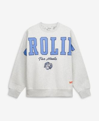 Women's Heather Gray North Carolina Tar Heels Flannigan Oversized Fleece Sweatshirt