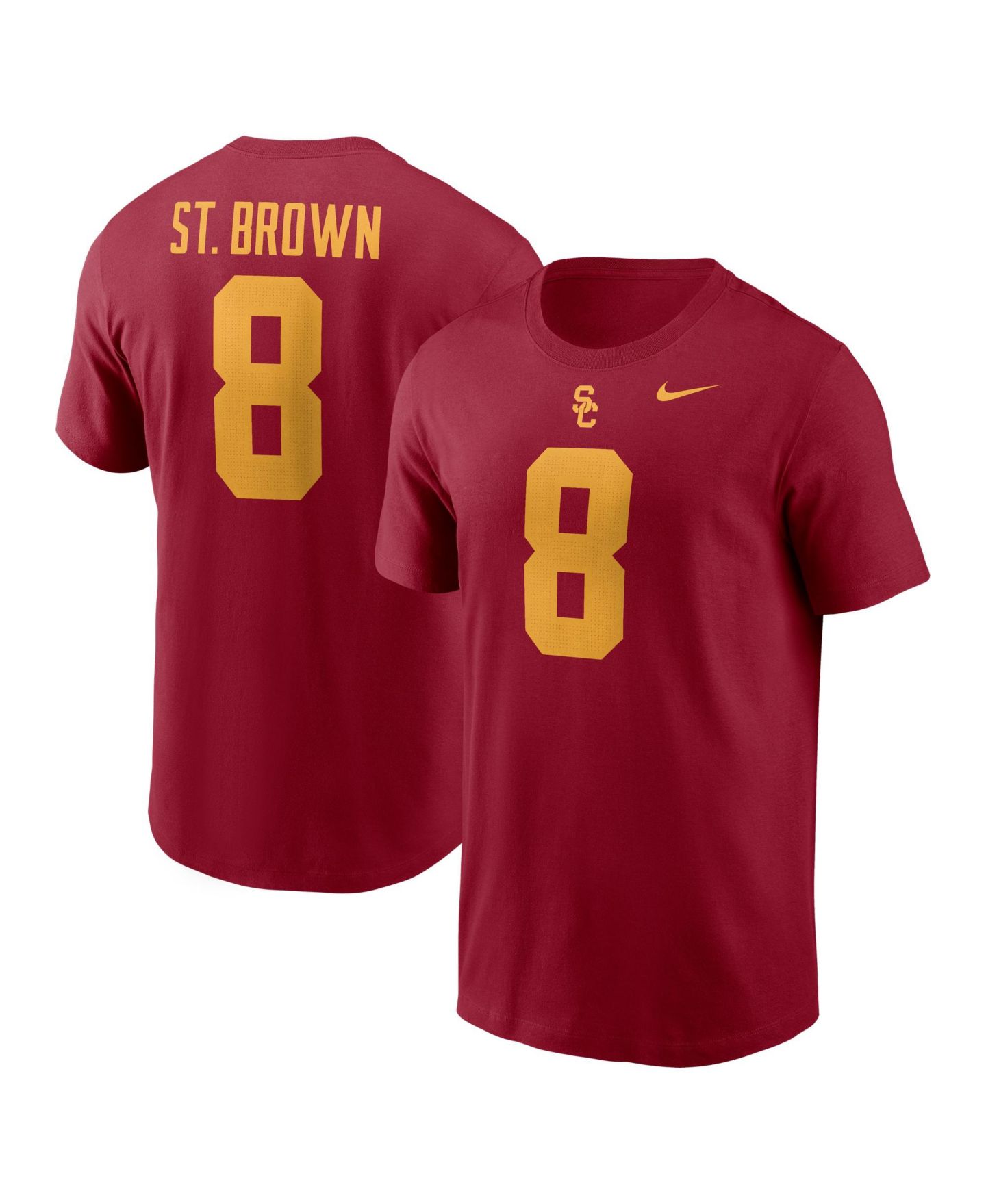 Мужская футболка Nike Amon-Ra St. Brown Cardinal USC Trojans Name & Number — фото 1
