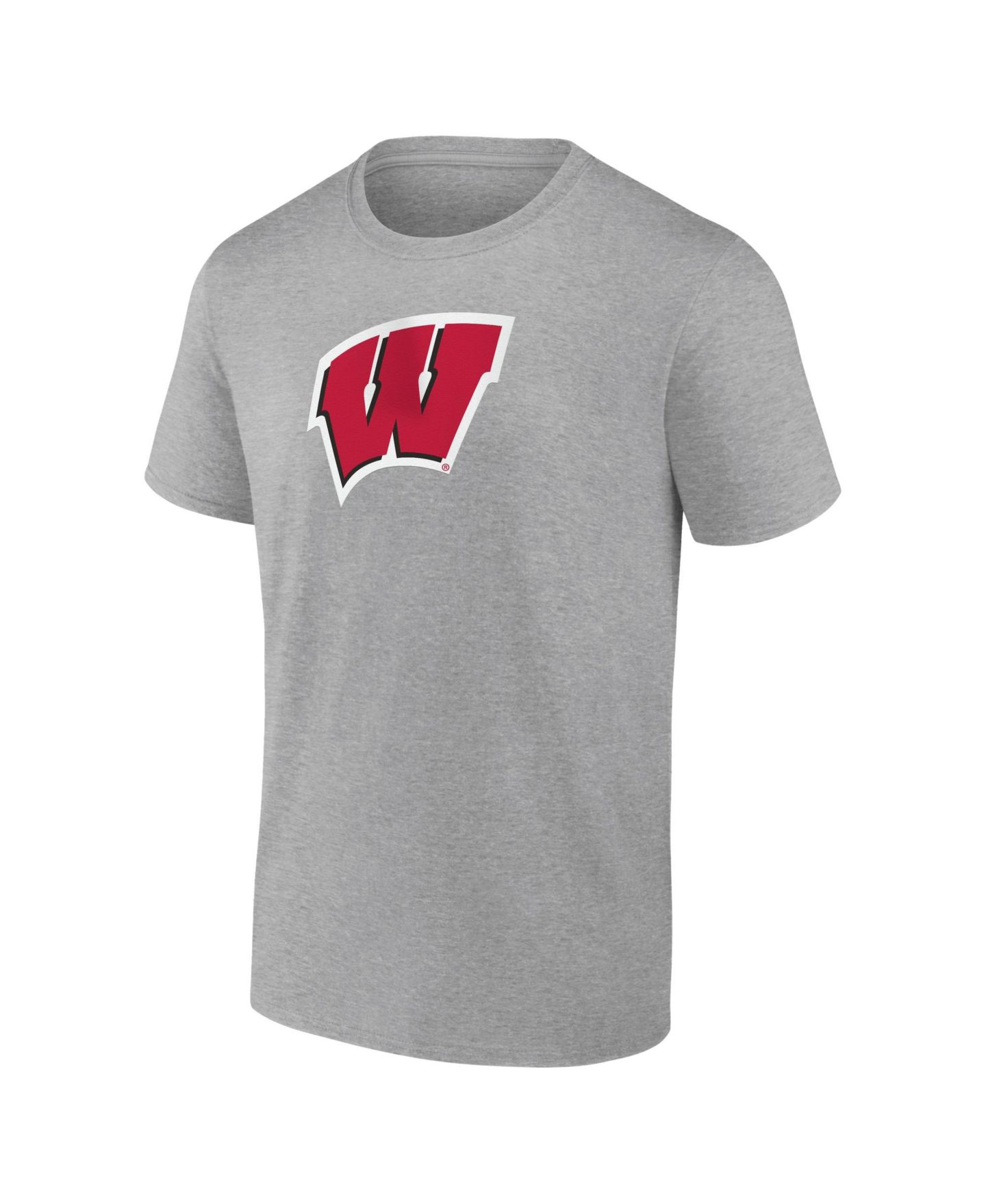 Мужская футболка Logo Athletic Heather Gray Wisconsin Badgers Primary Logo — фото 2