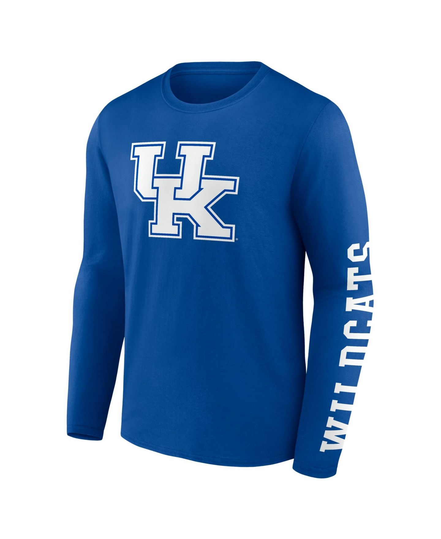 Мужская футболка Logo Athletic Royal Kentucky Wildcats Primary Logo Long-Sleeve — фото 4