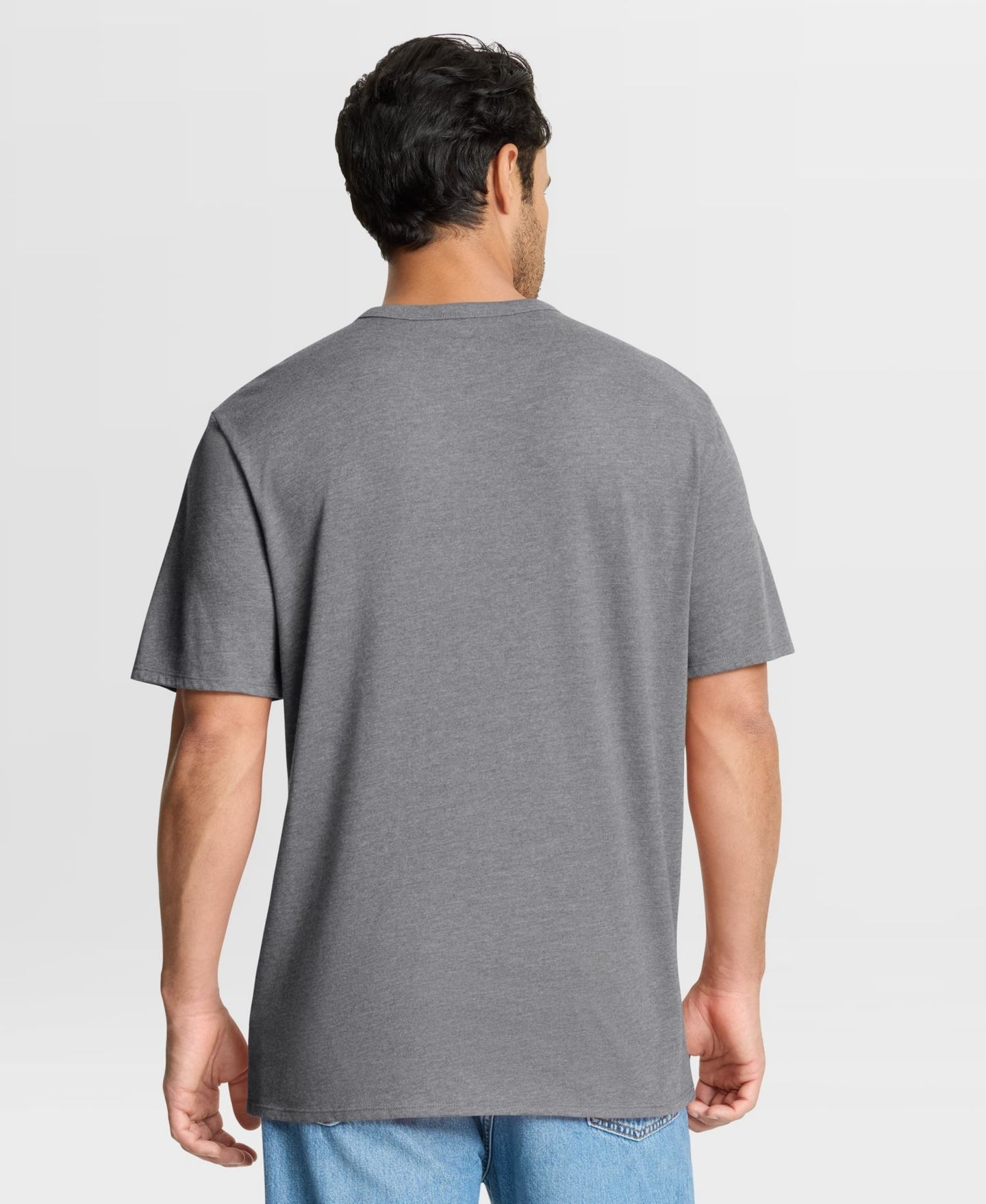 Мужская футболка Fanatics Heather Gray New York Jets First Down Tribute Tri-Blend — фото 2