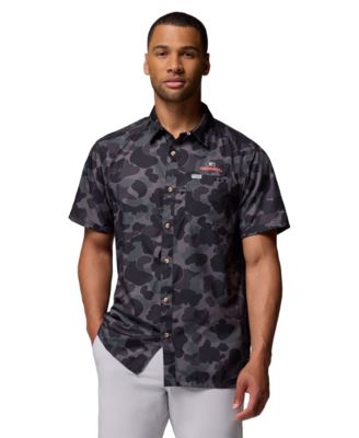 Men's Black Georgia Bulldogs Super Slack Tide Omni-Wick Button-Up Shirt