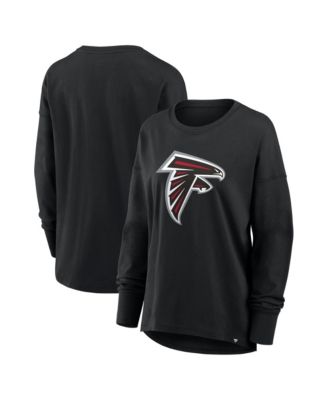 Women's Black Atlanta Falcons Relaxed Hip Essential Long-Sleeve T-Shirt