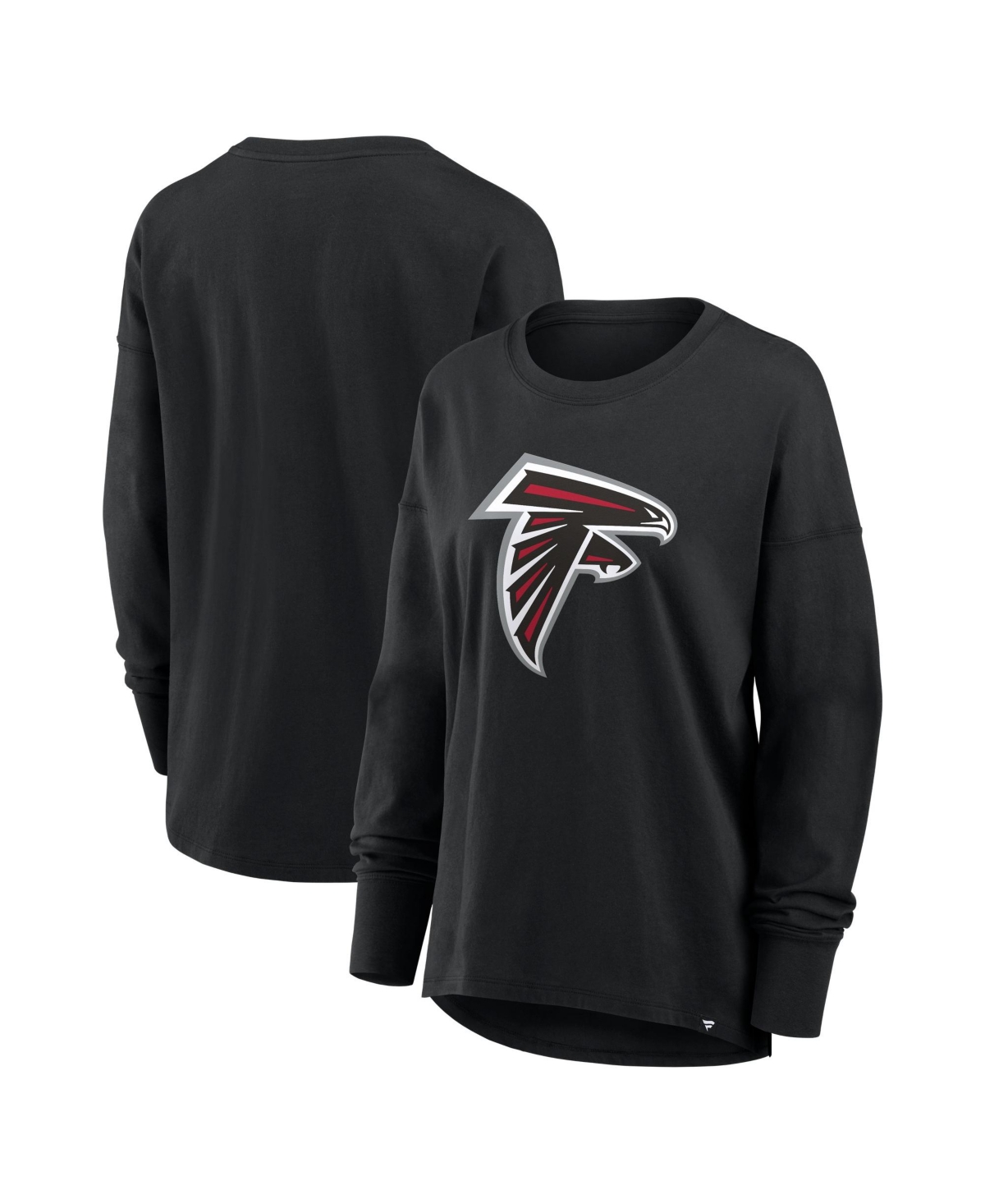 Fanatics Women's Black Atlanta Falcons Relaxed Hip Essential Long-Sleeve T-Shirt - Black