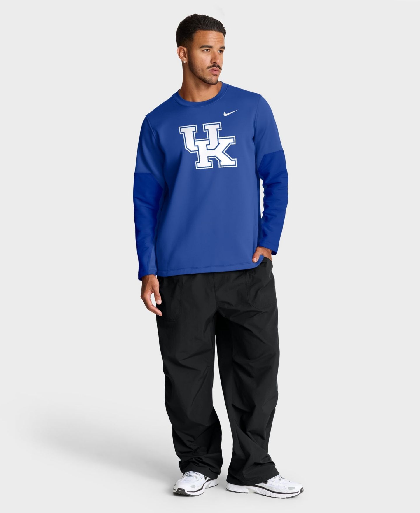 Мужская футболка Nike Royal Kentucky Wildcats 2025 Sideline Coach Therma-FIT Long-Sleeve — фото 3