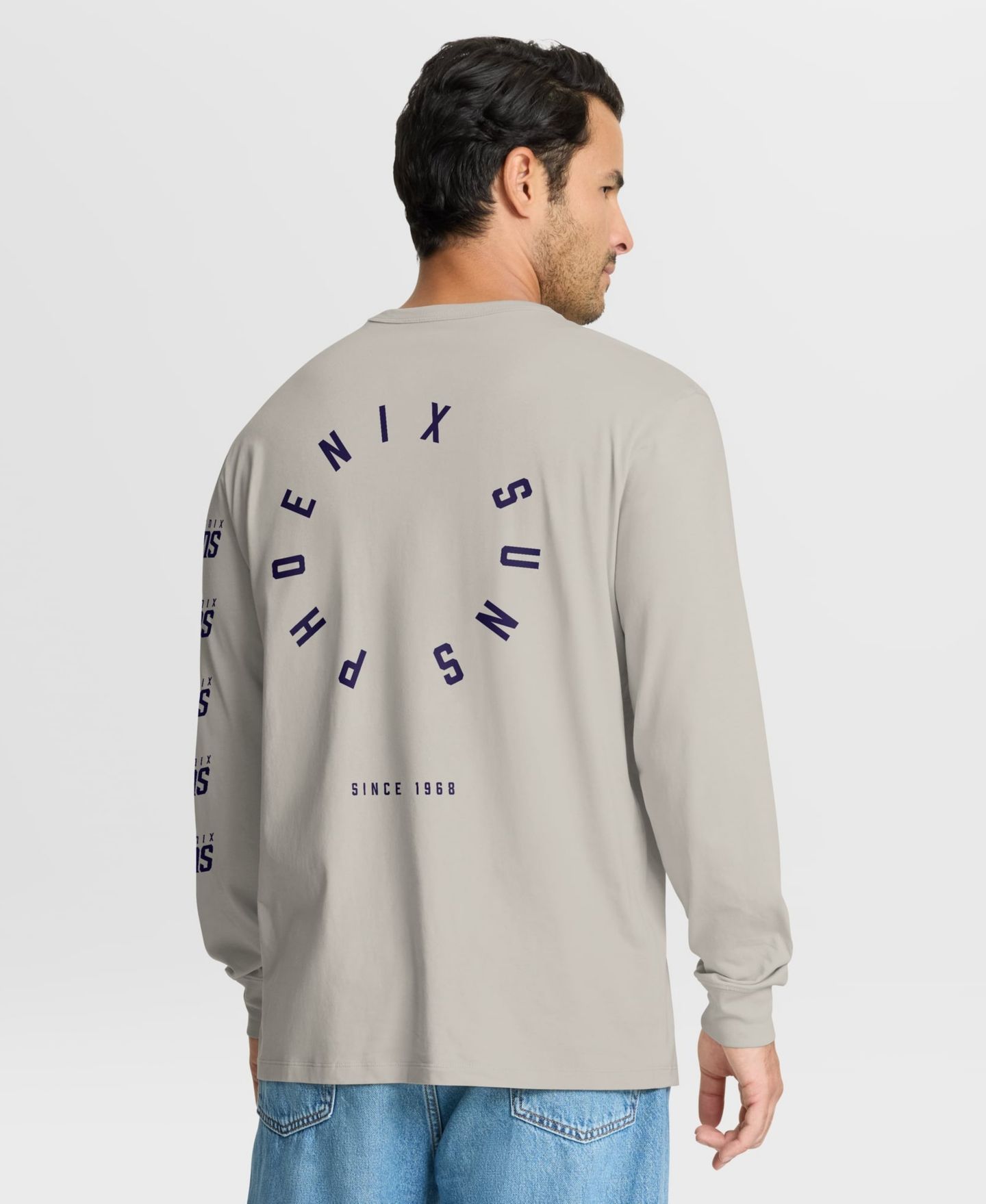 Мужская футболка Fanatics Cream Phoenix Suns Crossover Collection Ball Screen Action Premium Long-Sleeve — фото 2