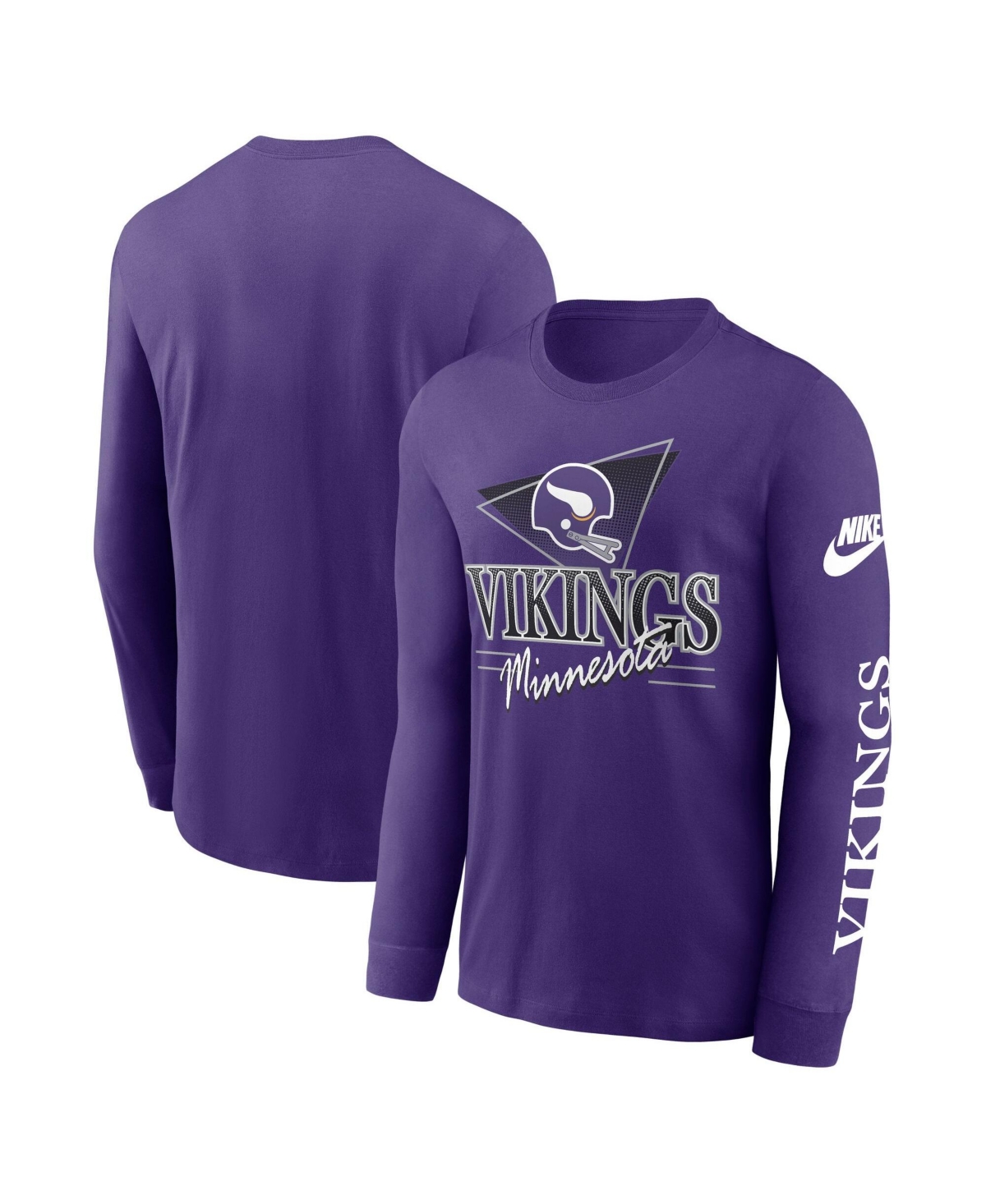 Nike Men's Purple Minnesota Vikings Rewind Long-Sleeve T-Shirt - Purple