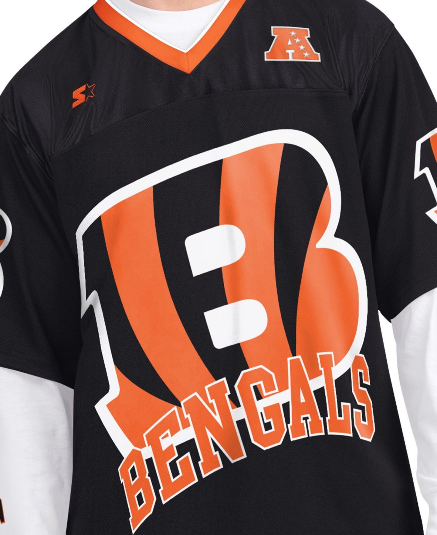 Мужские футболки Starter Black/White Cincinnati Bengals Short-Sleeve Long-Sleeve T-Shirt Combo Pack — фото 7