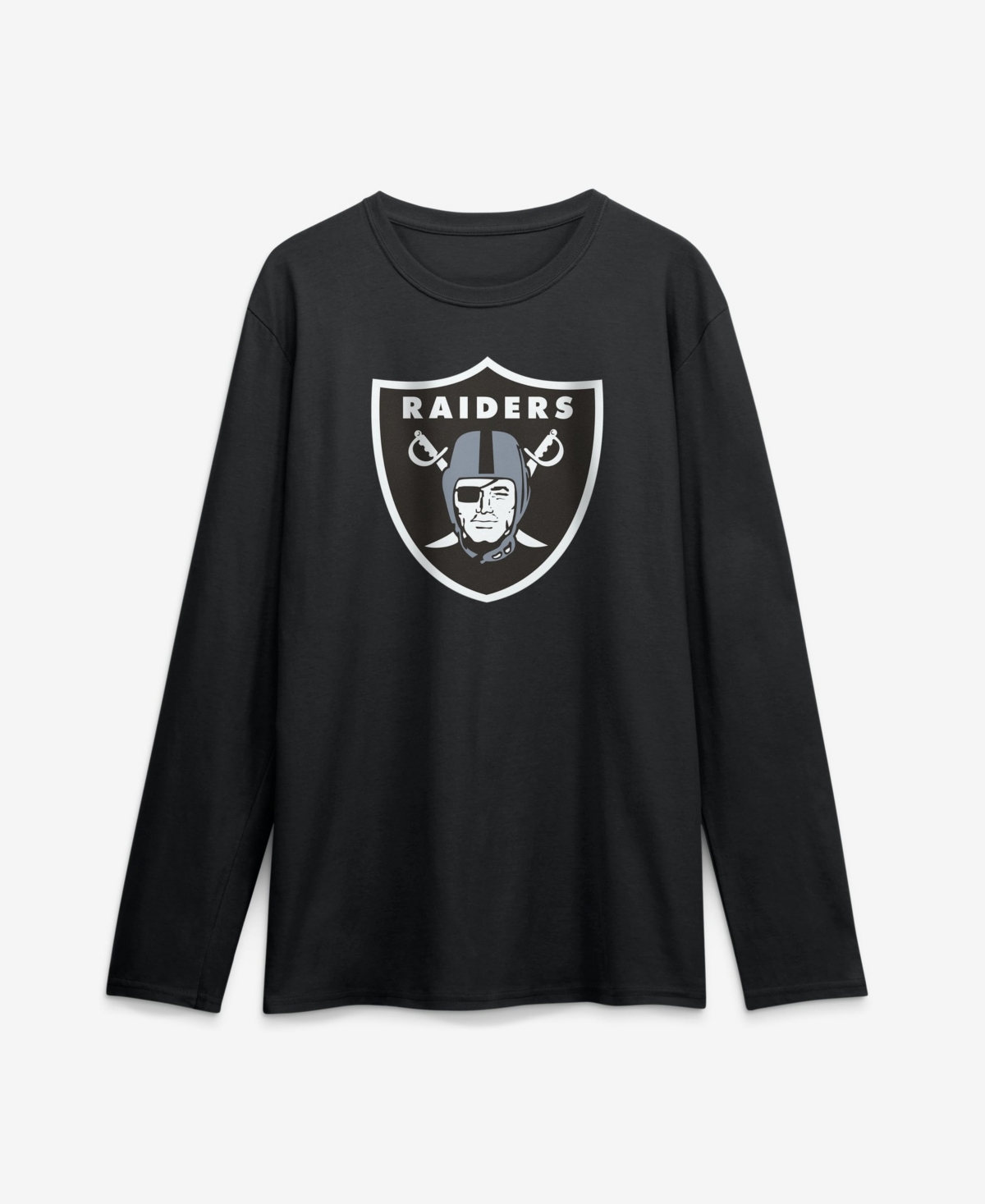 Logo Athletic Men's Black Las Vegas Raiders Primary Logo Long-Sleeve T-Shirt - Black