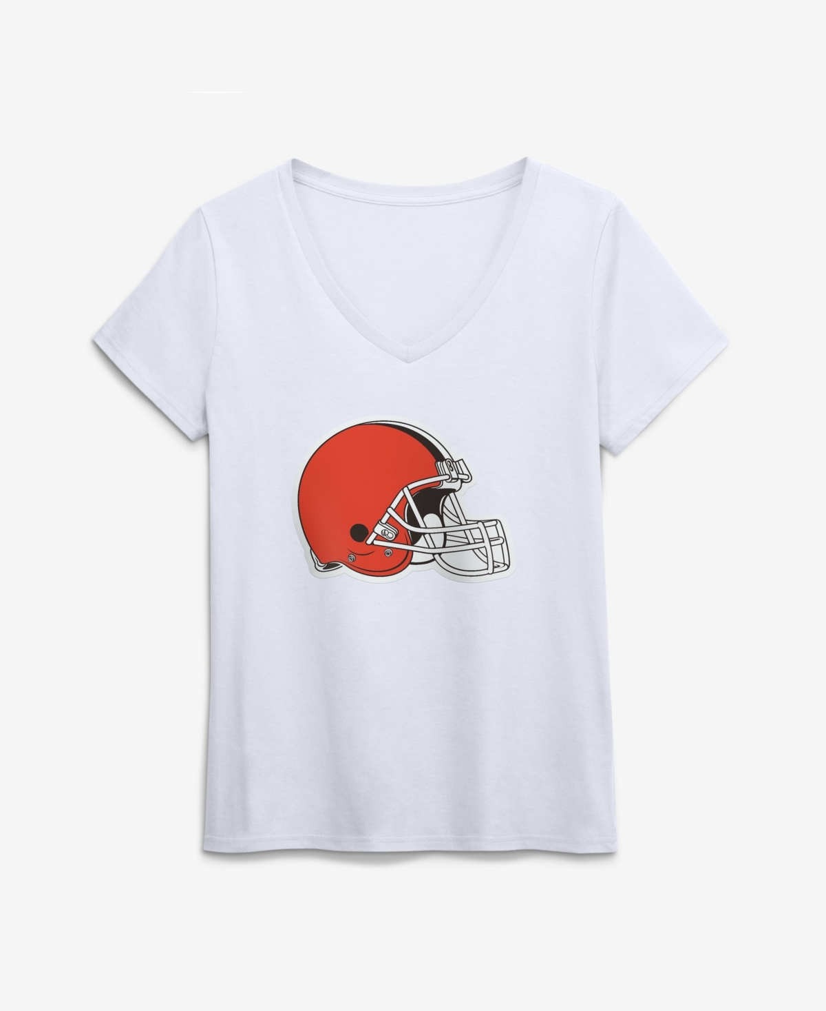 Logo Athletic Women's White Cleveland Browns Primary Logo V-Neck T-Shirt - White