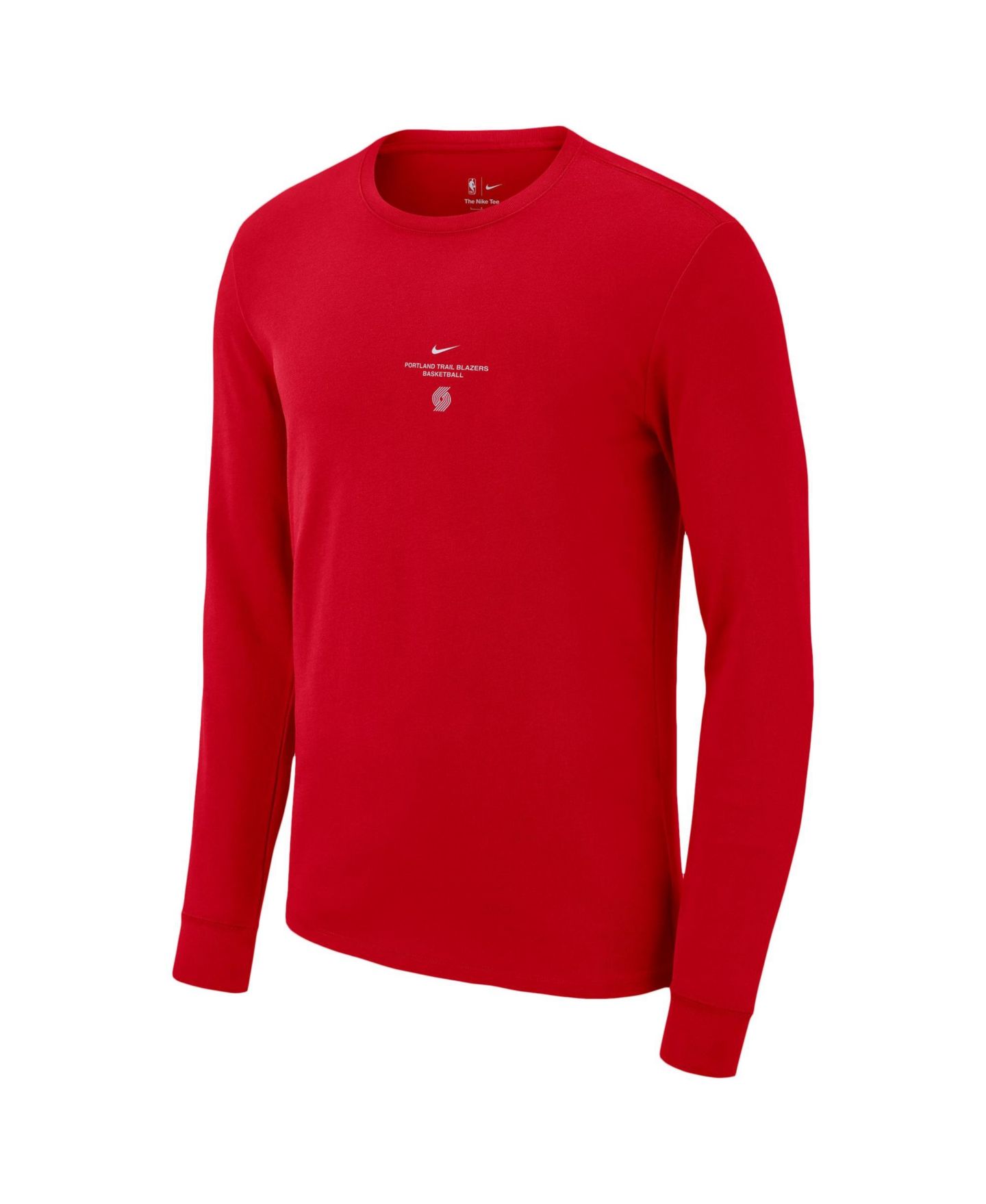 Мужские футболки Nike Red Portland Trail Blazers 2026 Standard Issue Practice Long-Sleeve — фото 2