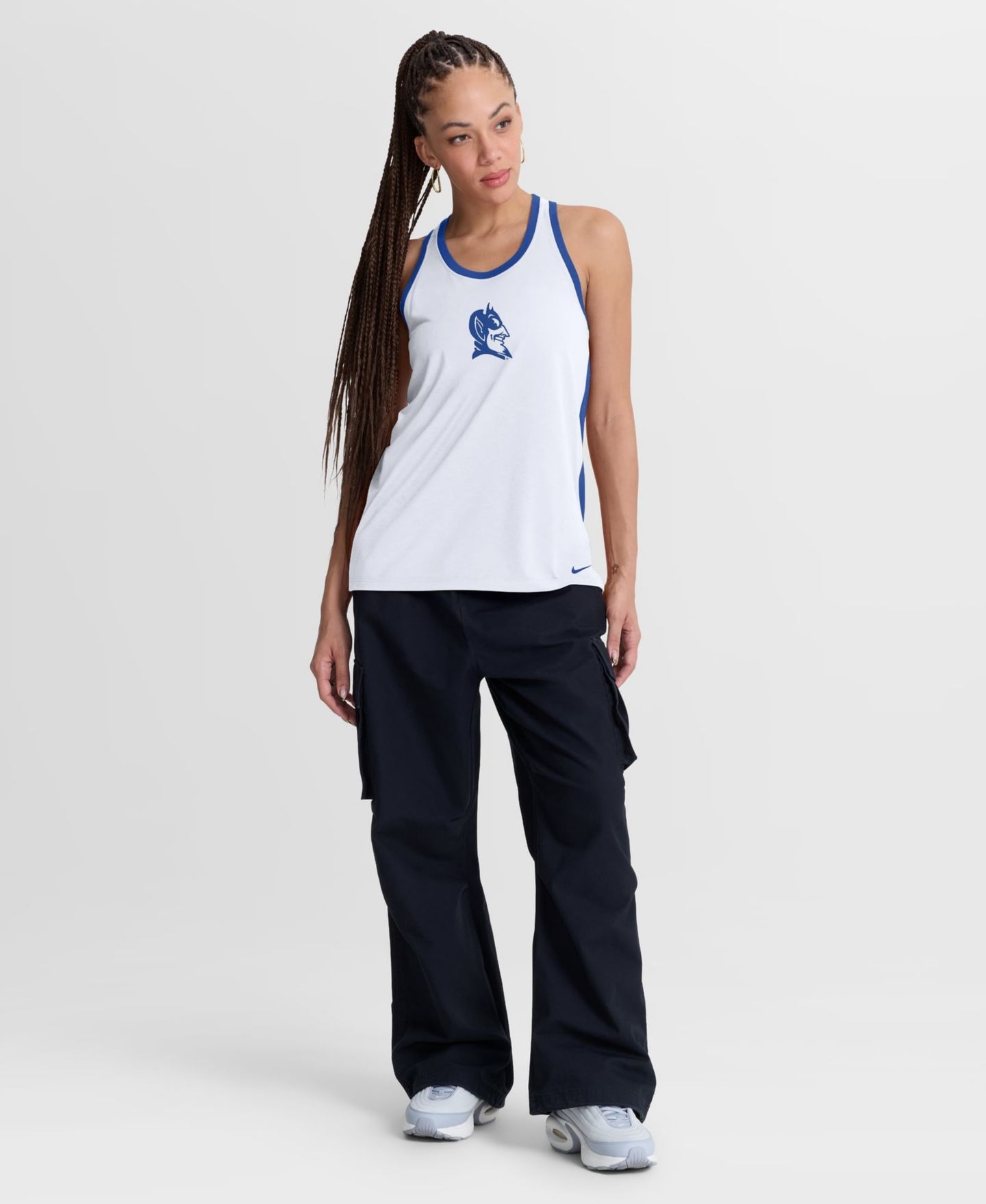 Женский топ Nike White Duke Blue Devils Reversible Racerback — фото 5