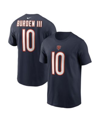 Men's Luther Burden III Navy Chicago Bears Name & Number T-Shirt
