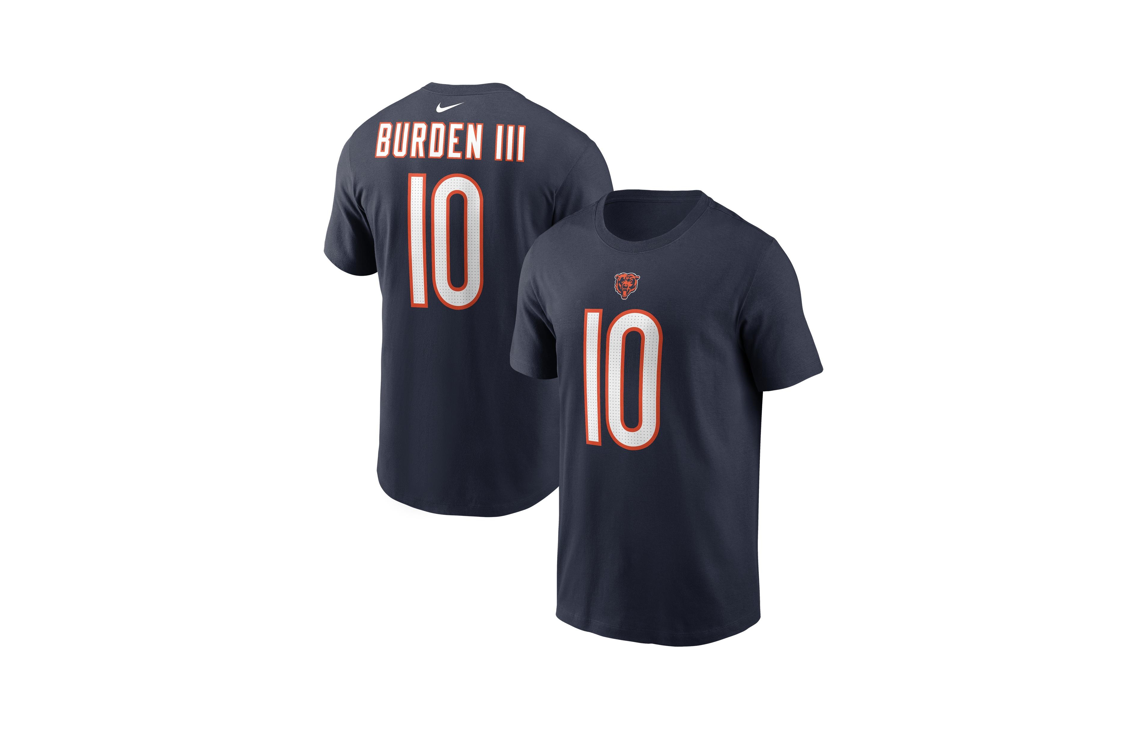 Nike Men's Luther Burden Iii Navy Chicago Bears Name & Number T-Shirt
