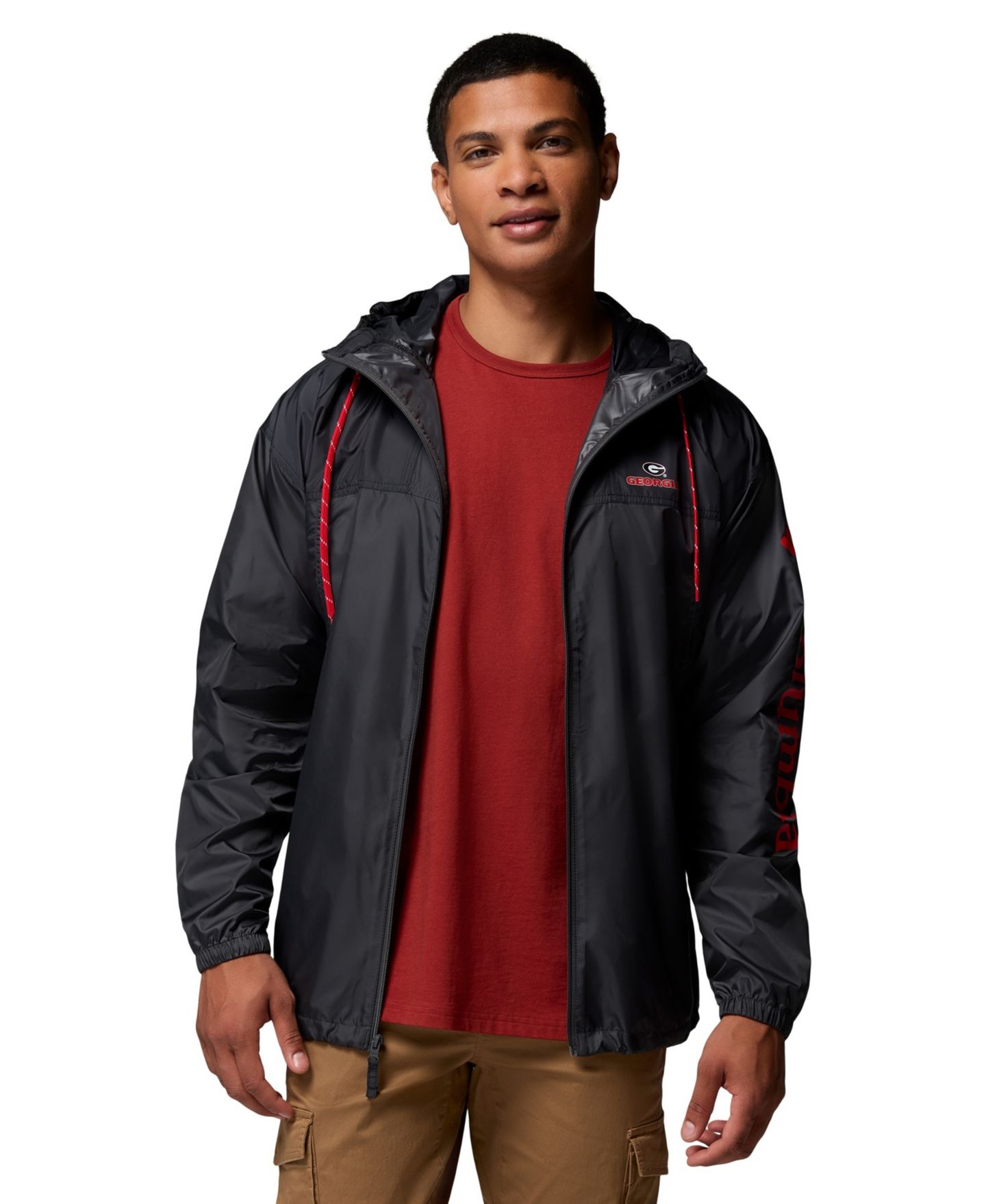 Мужская куртка Columbia Black Georgia Bulldogs Flash Challenger II Full-Zip Hooded Windbreaker — фото 5