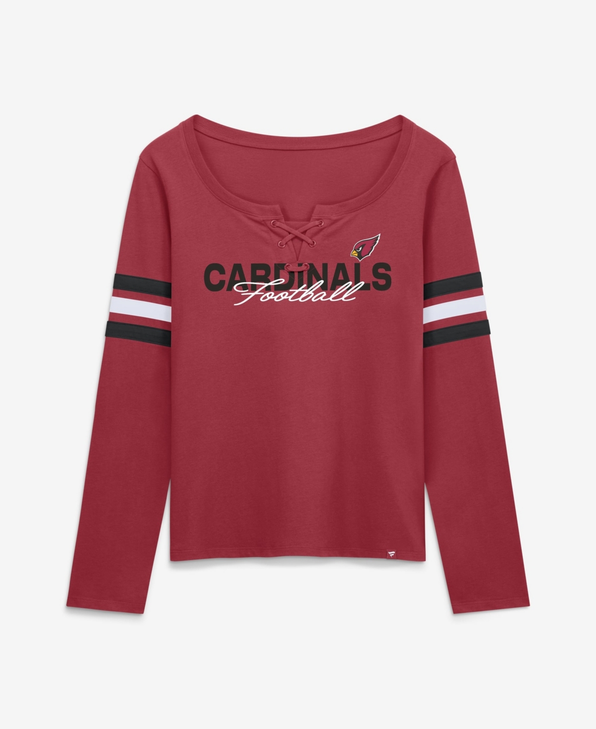 Fanatics Women's Cardinal Arizona Cardinals Team First Coverage Scheme Lace-Up Long-Sleeve T-Shirt - Cardinal, Black
