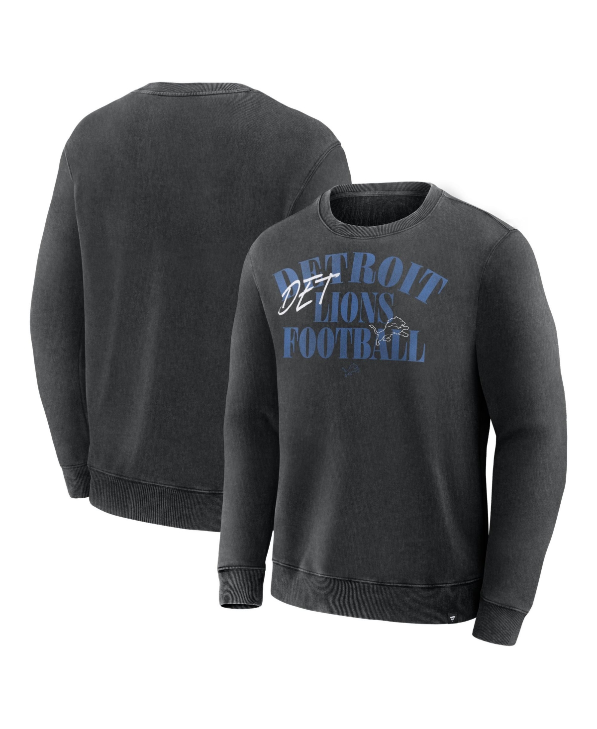 Fanatics Men's Black Detroit Lions Halftime Lead Relaxed Heavyweight French Terry Sweatshirt - Black