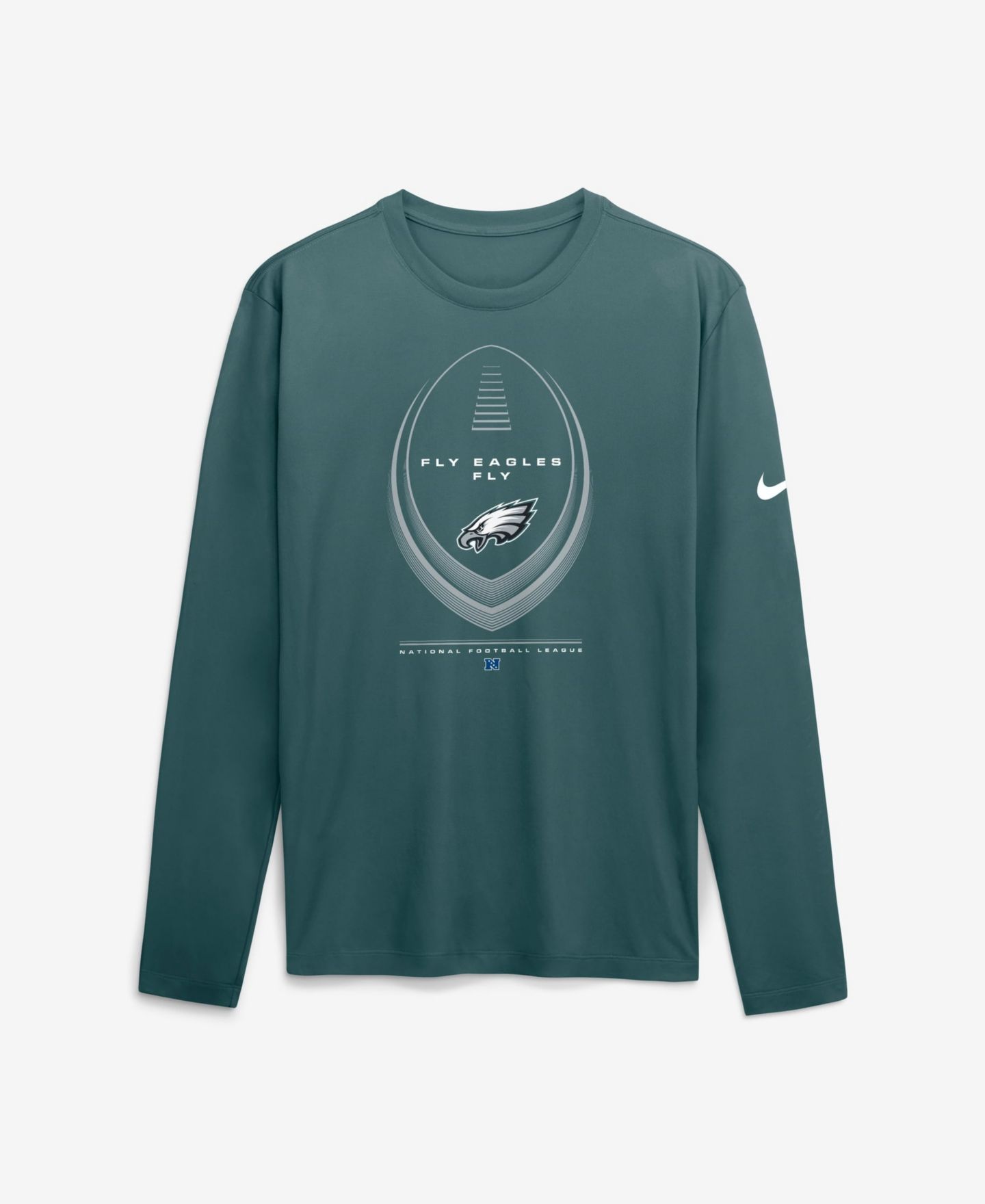 Мужская футболка Nike Midnight Green Philadelphia Eagles Legend Icon Dri-FIT Long-Sleeve — фото 2