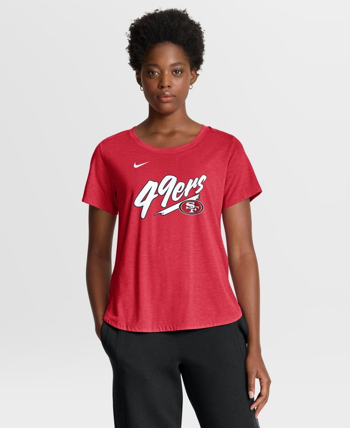Nike Women's Scarlet San Francisco 49ers Primetime Tri-Blend T-Shirt - Scarlet