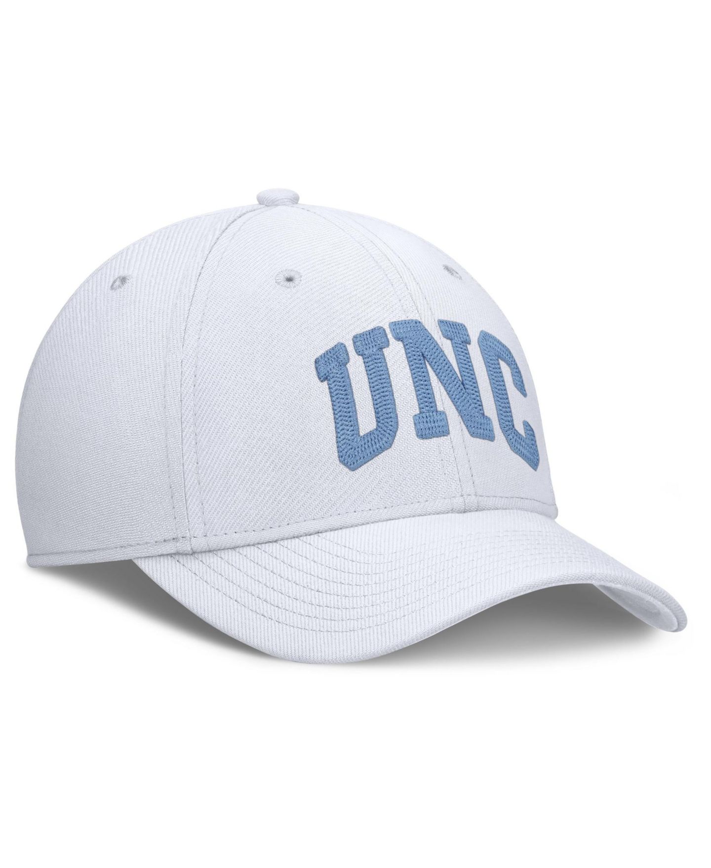 Мужские головные уборы Jordan White North Carolina Tar Heels Letter Rise Swoosh Flex Dri-FIT Hat — фото 3