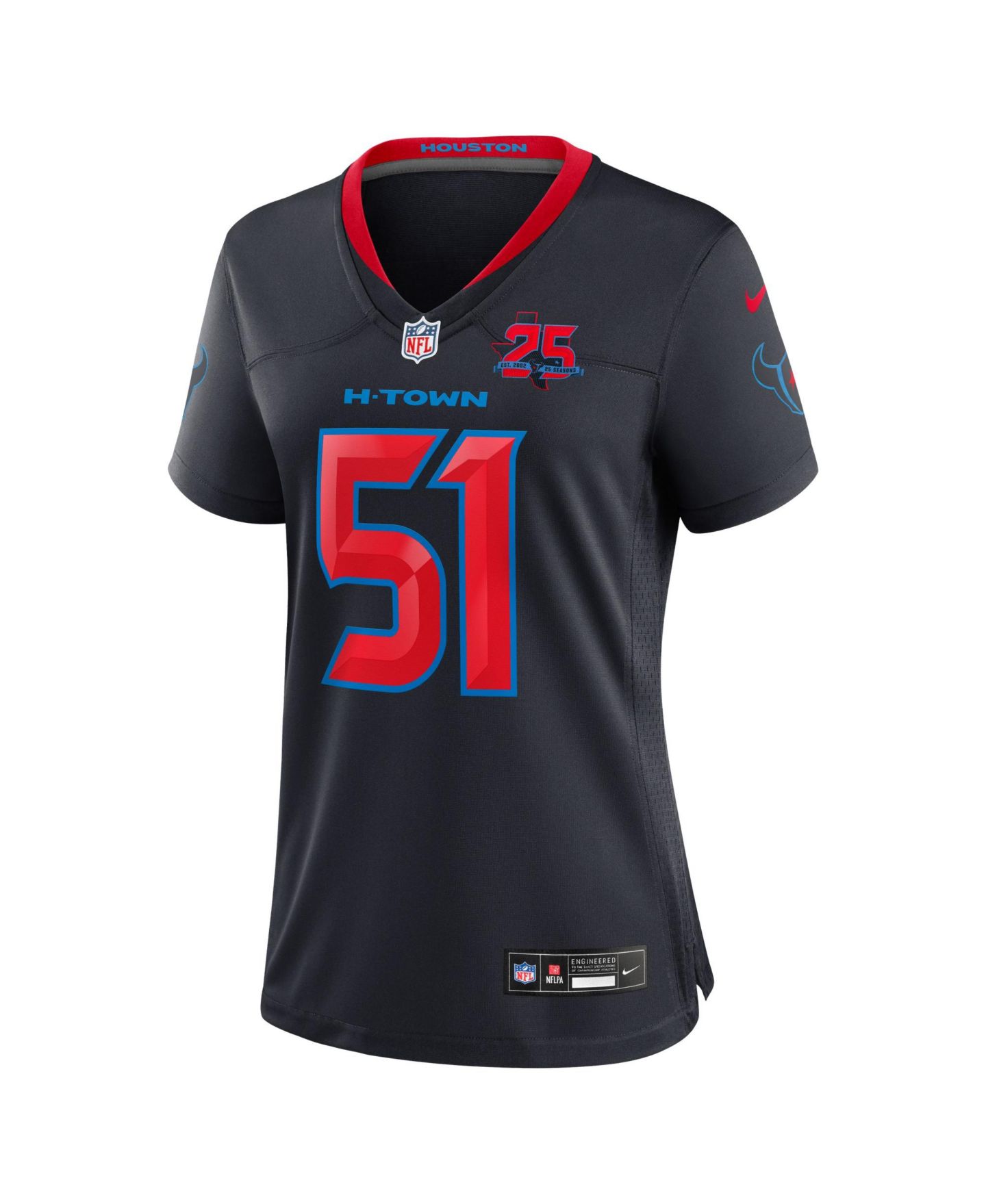 Женский топ Nike Will Anderson Jr. Navy Houston Texans Alternate 2 25th Season Game Jersey — фото 2