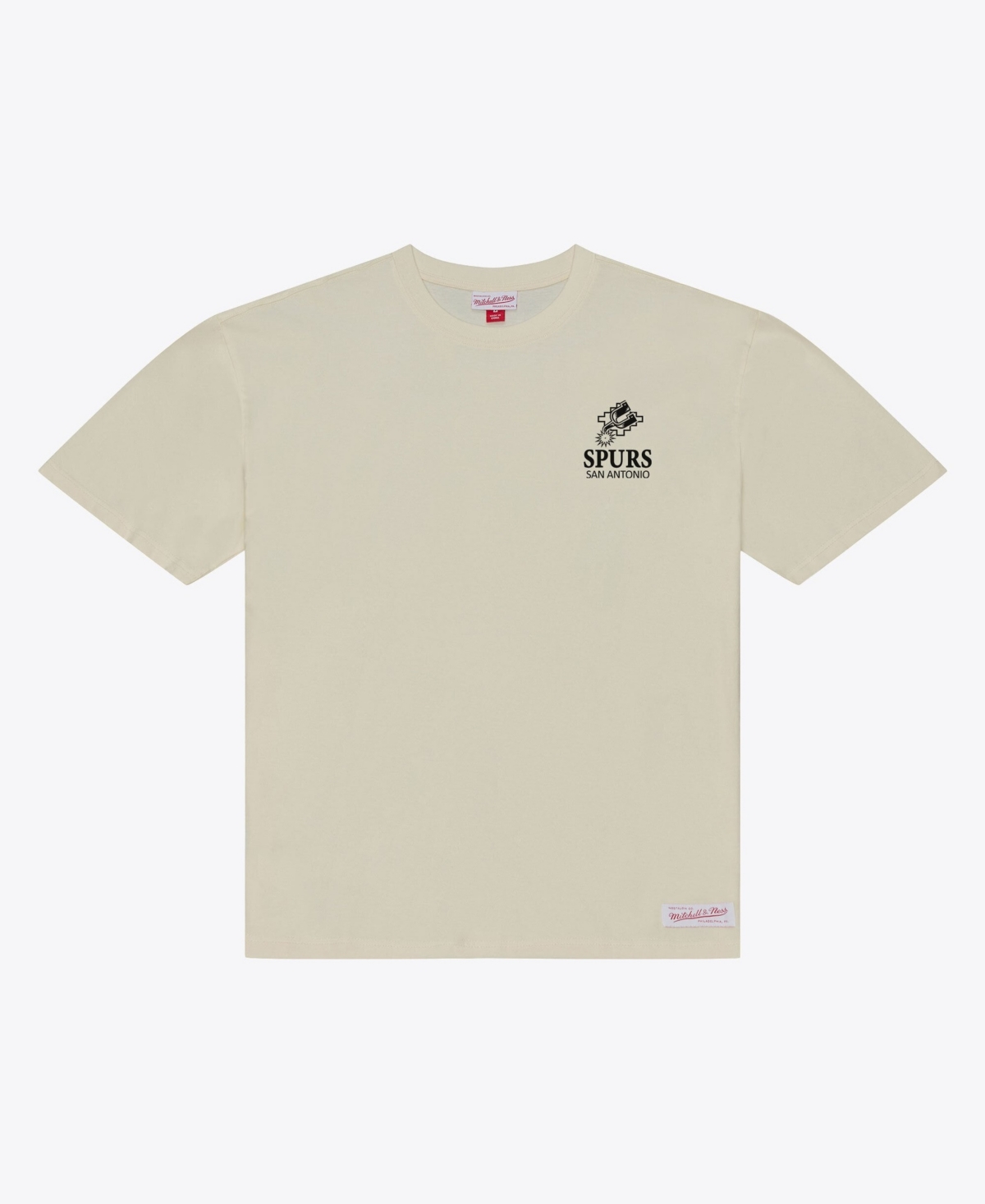 Mitchell & Ness Men's Cream San Antonio Spurs Core Essentials T-Shirt - Cream