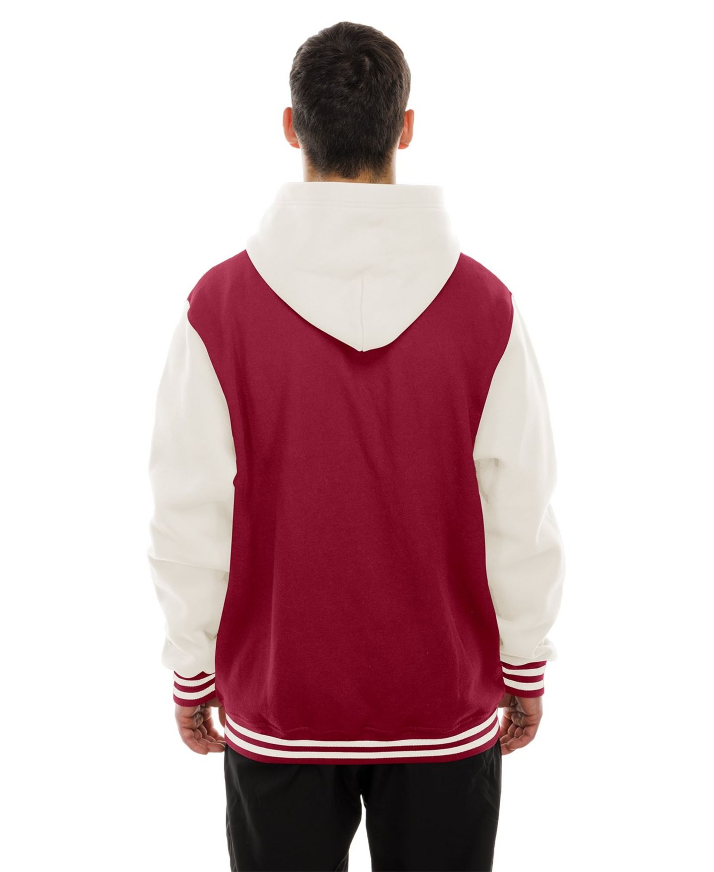 Мужская куртка New Era Burgundy/Cream Washington Commanders Full-Snap Fleece Hooded — фото 2