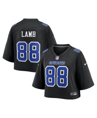 Women's CeeDee Lamb Black Dallas Cowboys Cropped Fashion Game Jersey