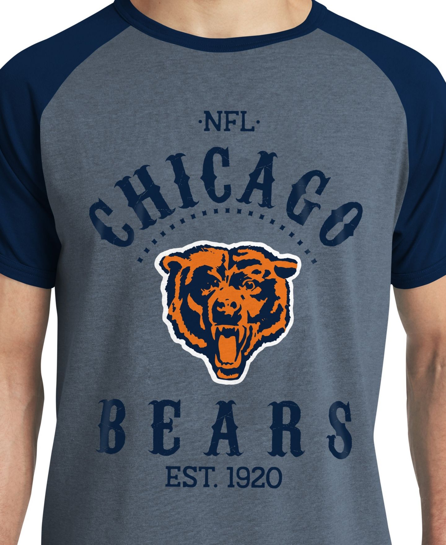 Мужская футболка Darius Rucker Collection By Fanatics Navy Chicago Bears Raglan — фото 5