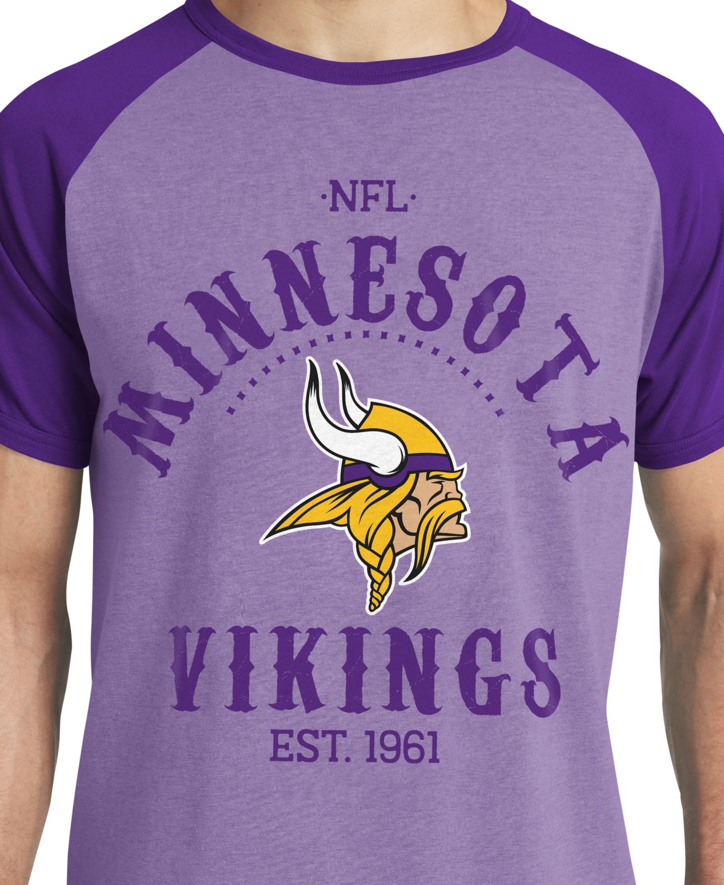 Мужская футболка Darius Rucker Collection By Fanatics Purple Minnesota Vikings Raglan — фото 5