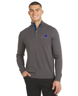 Men's Charcoal Buffalo Bills Sideline Quarter-Snap Sweater