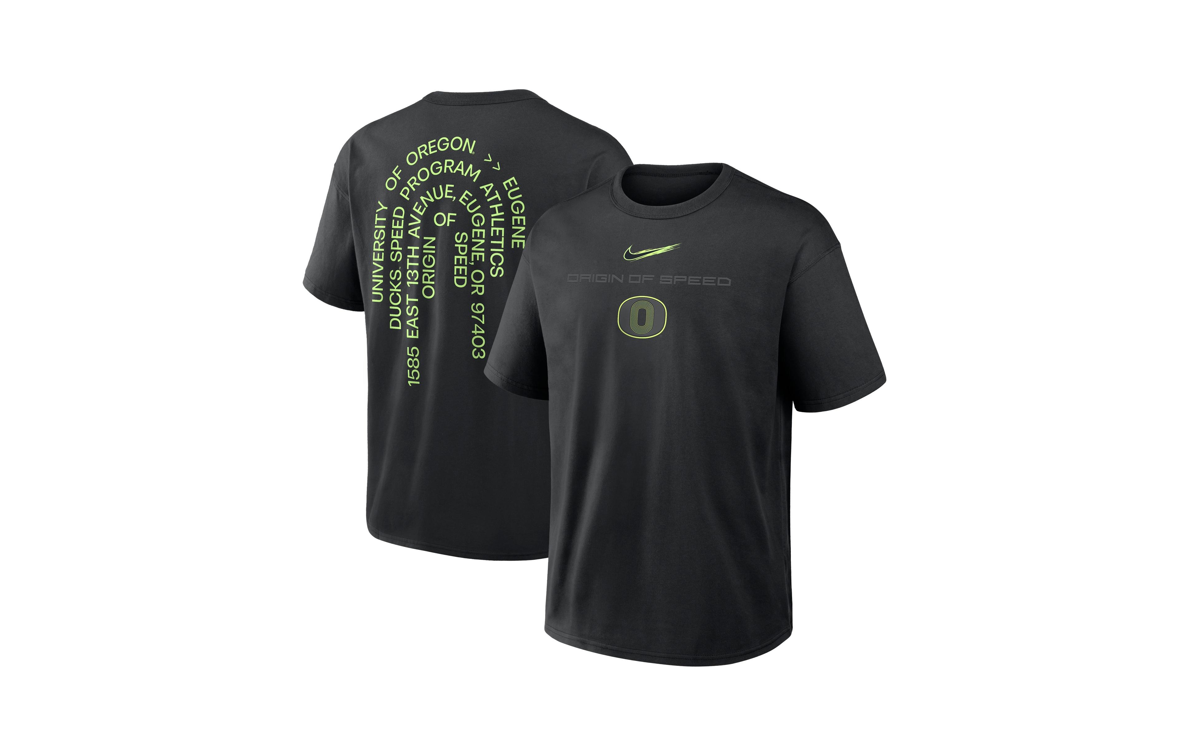 Nike Men's Black Oregon Ducks Origin of Speed Max90 T-Shirt