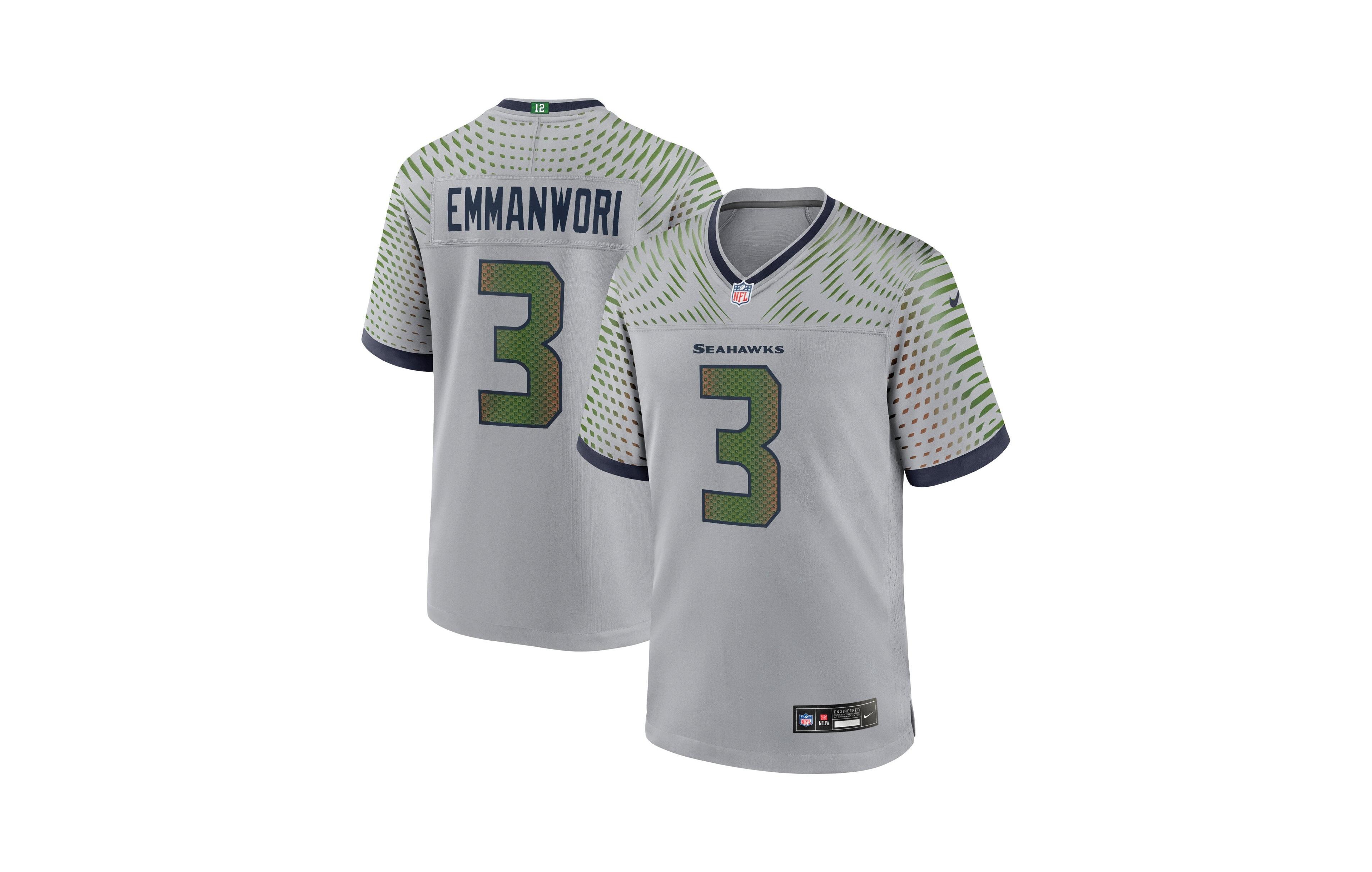 Nike Men's Nick Emmanwori Gray Seattle Seahawks Rivalries Collection Game Jersey