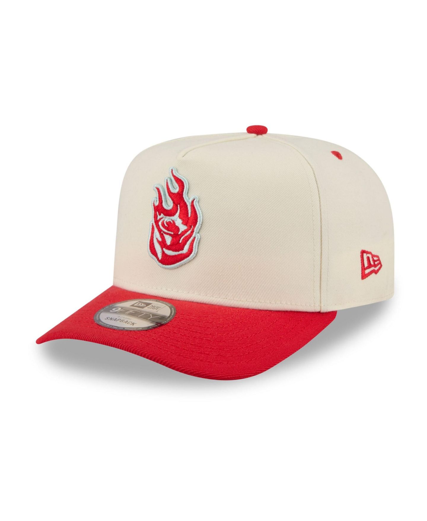 Мужская кепка New Era White Portland Fire Wordmark 9FIFTY A-Frame Snapback Hat — фото 1