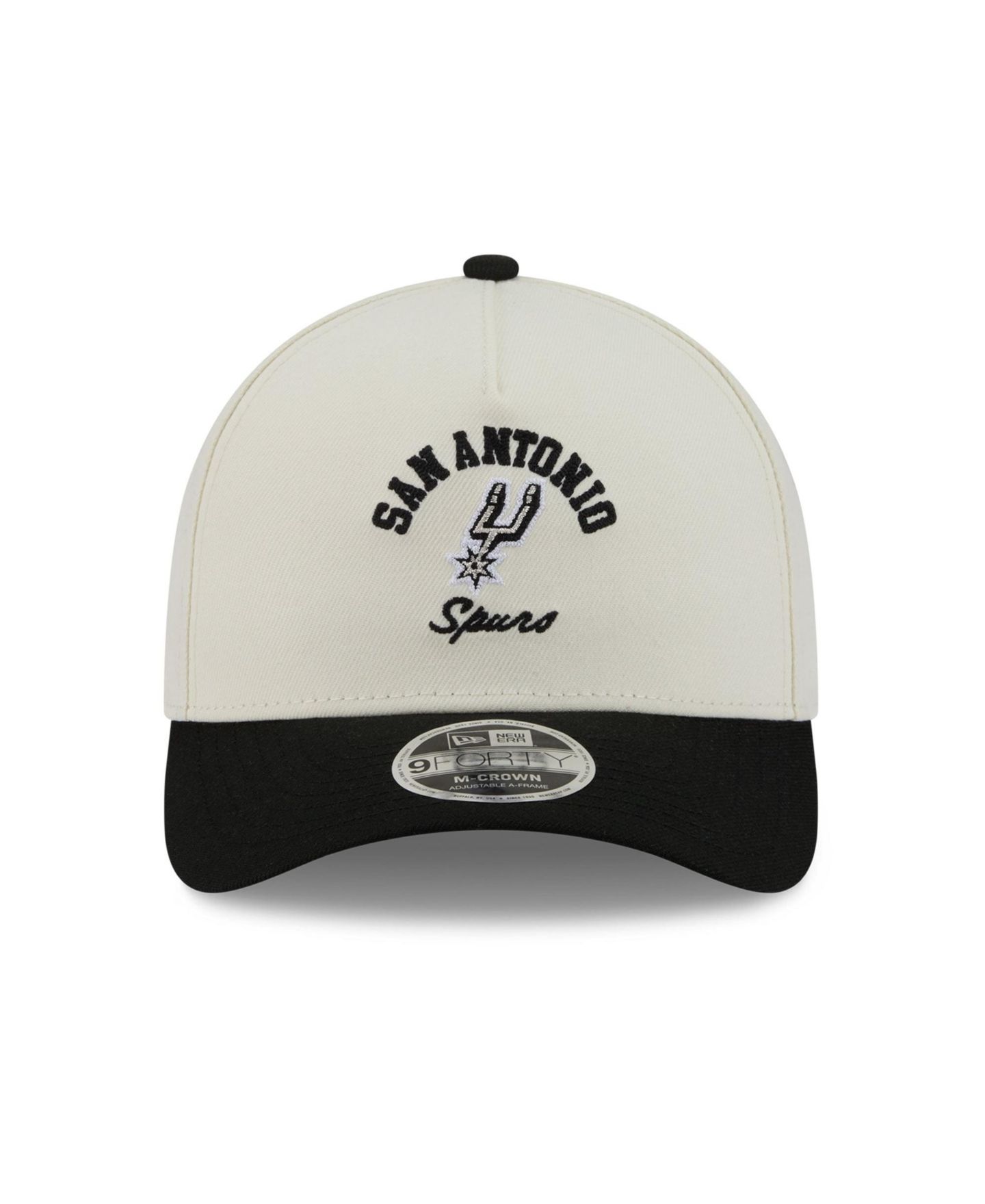 Мужская кепка New Era White/Black San Antonio Spurs Arch 9FORTY A-Frame M-Crown Adjustable Hat — фото 2