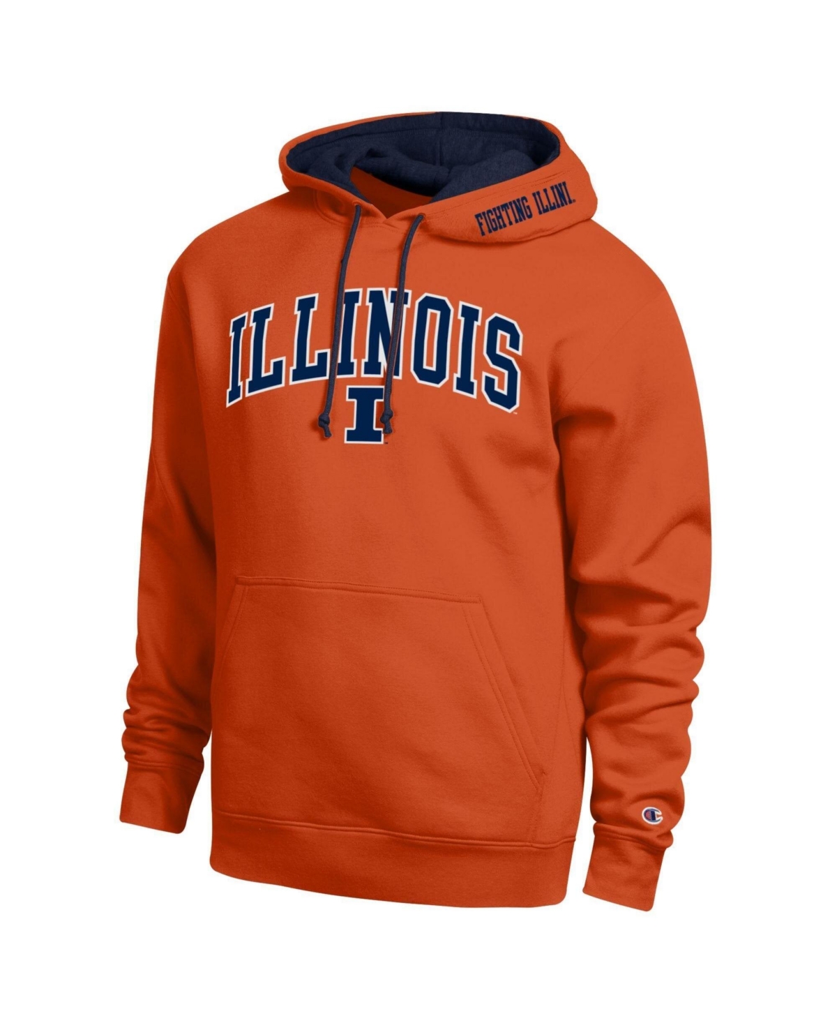 Champion Men's Orange Illinois Fighting Illini Arch Tackle Twill Hoodie - Orange